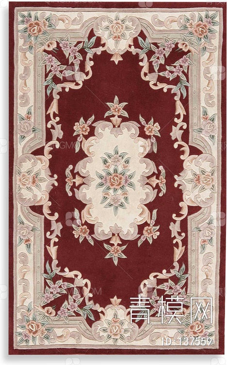 欧式地毯贴图 大尺寸灰白红粉黄jpg欧式地毯3d贴图下载-青墨3d贴图库
