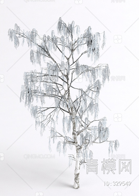 树雪景树