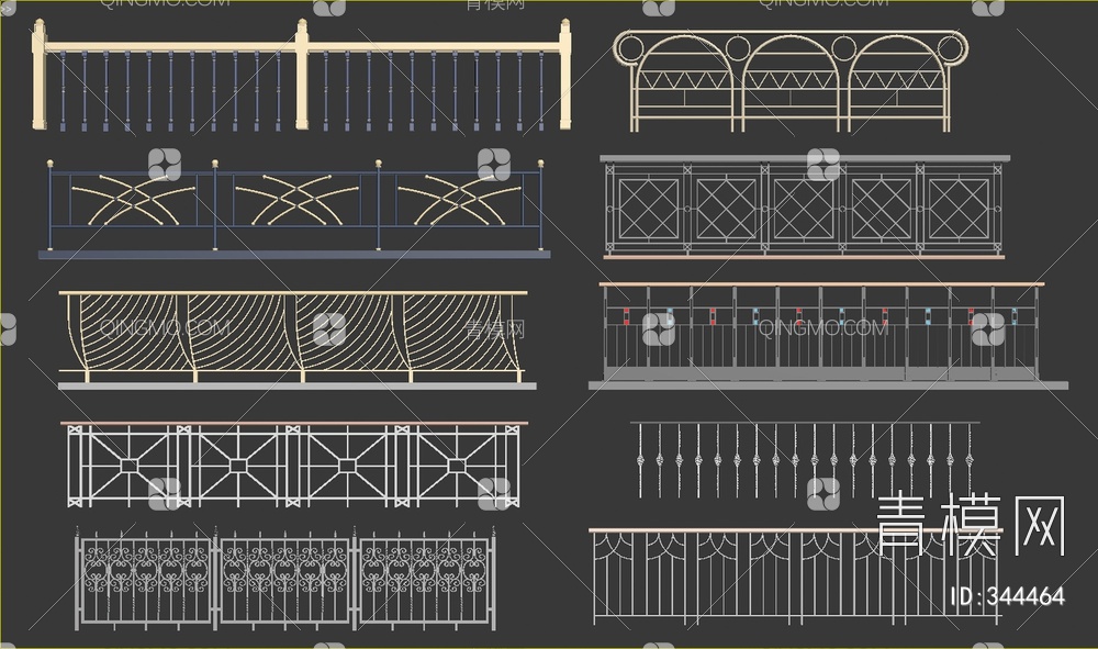 铁艺栏杆组合