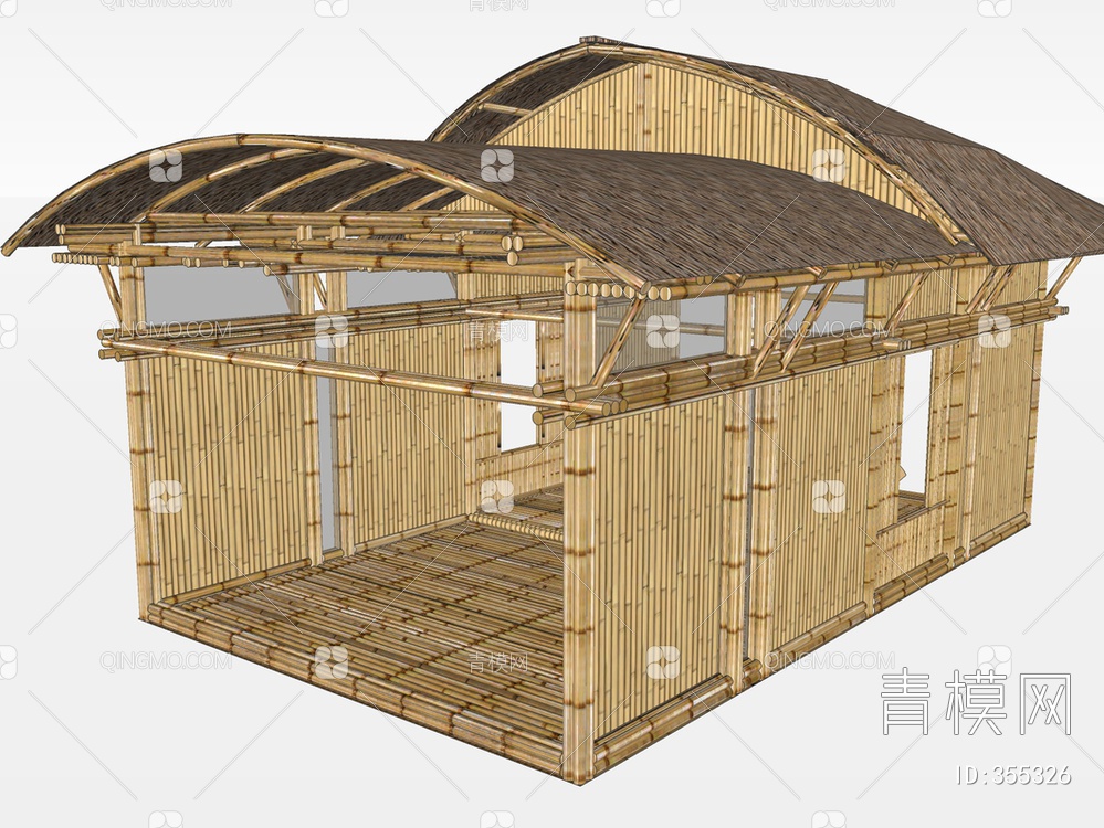 竹制小房子建筑