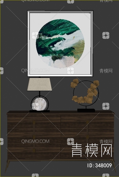 边柜 装饰柜 玄关柜 饰品 台灯 画