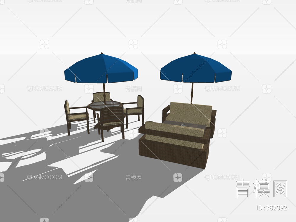 户外遮阳伞咖啡桌椅
