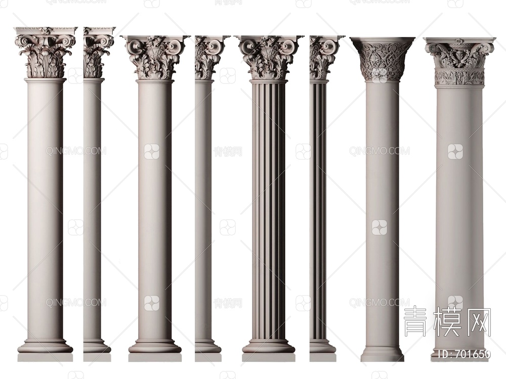 石膏罗马柱平柱组合