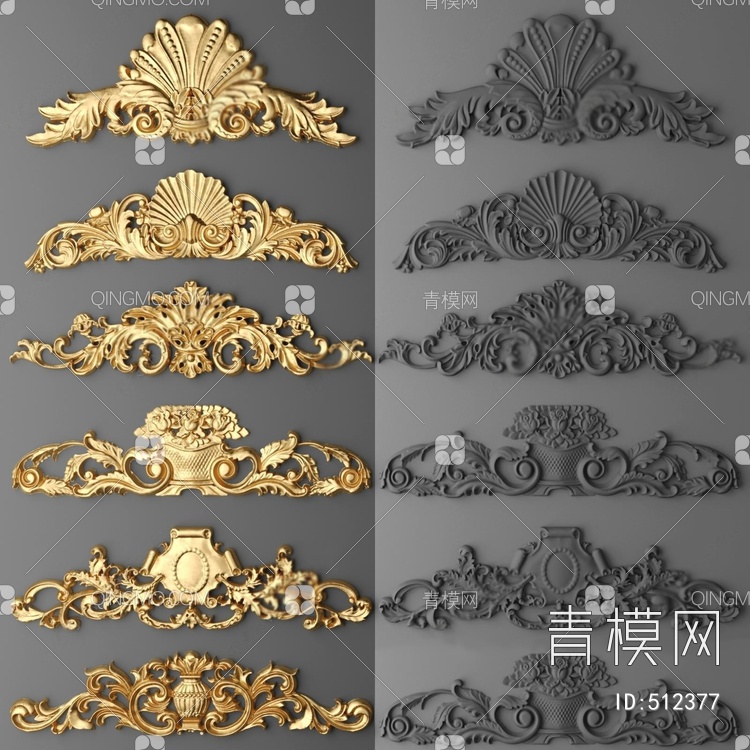 金箔雕花造型