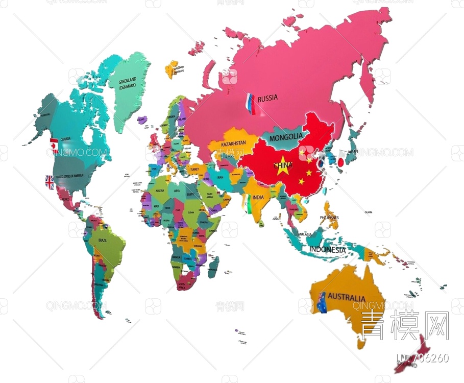 世界地图墙饰