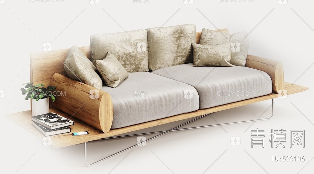 实木双人沙发