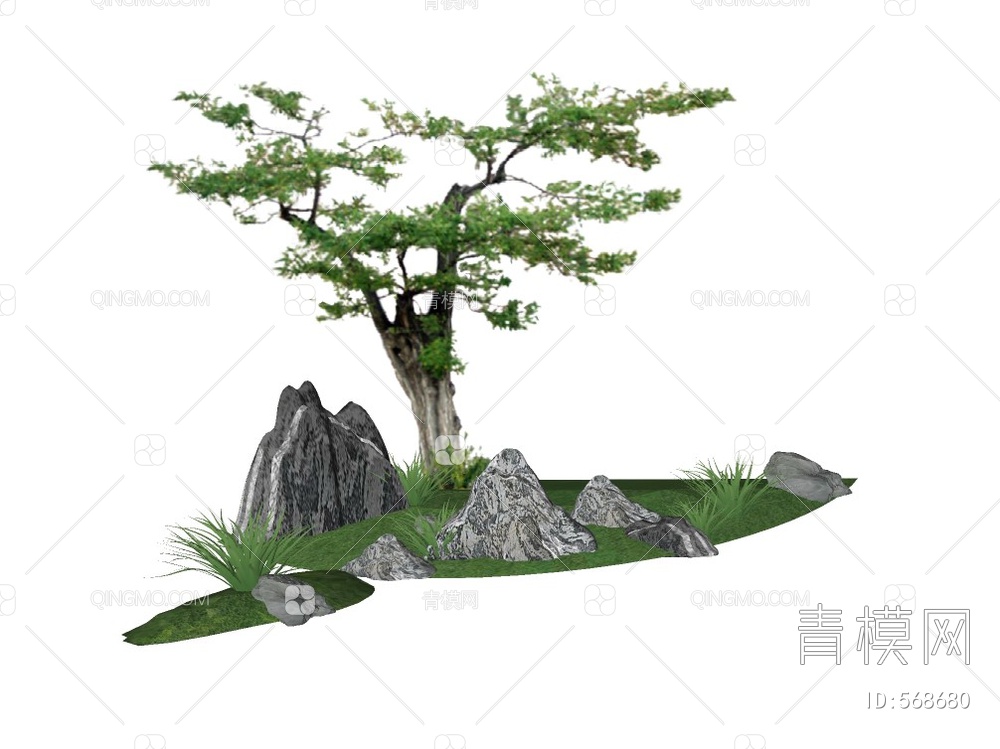 造型树  景石