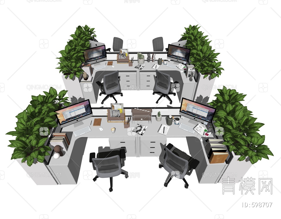 办公桌椅公共区办公桌