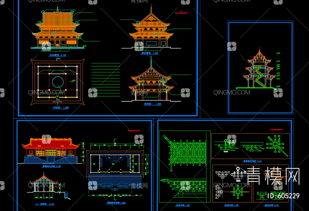 寺庙古建筑设计方案图