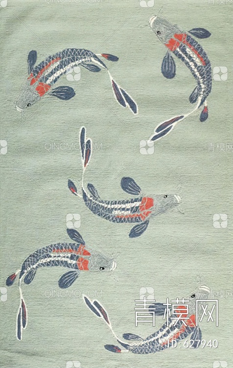 锦鲤 鱼地毯