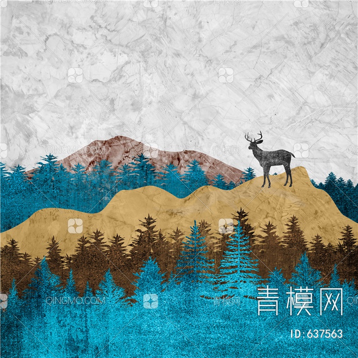 远山 鹿 麋鹿