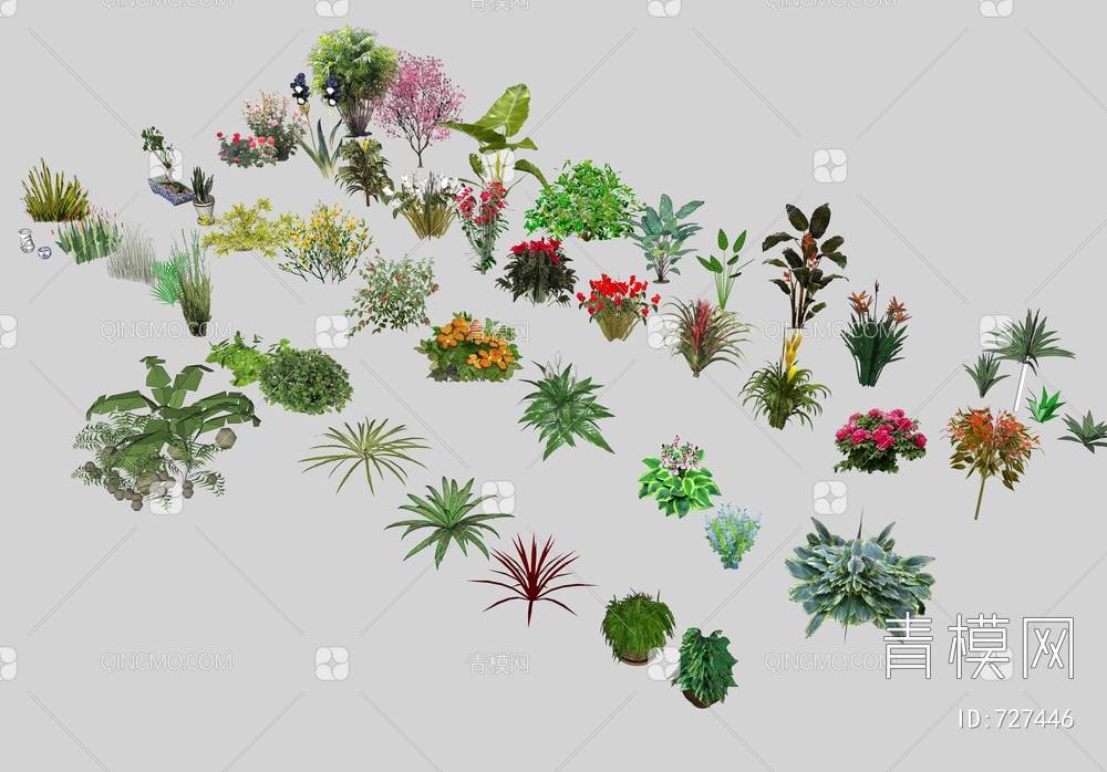 2D景观植物花草灌木