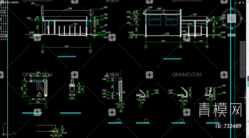 公共厕所垃圾站建筑施工图