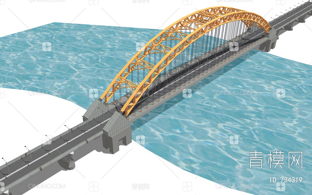 塔式钢架公路跨江大桥