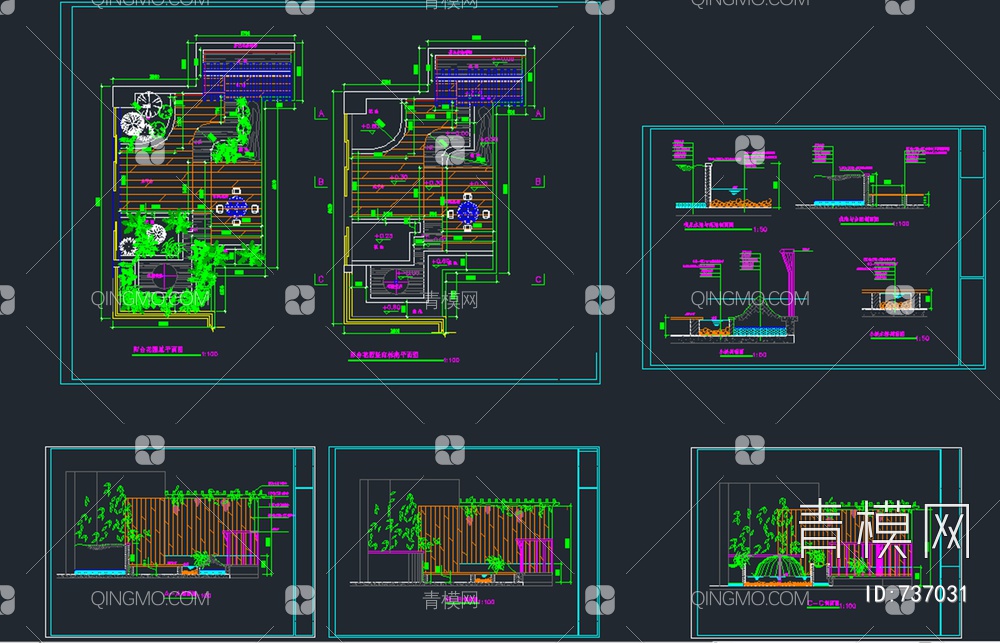 花园景观绿化设计施工图