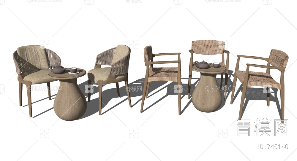休闲桌椅 藤椅