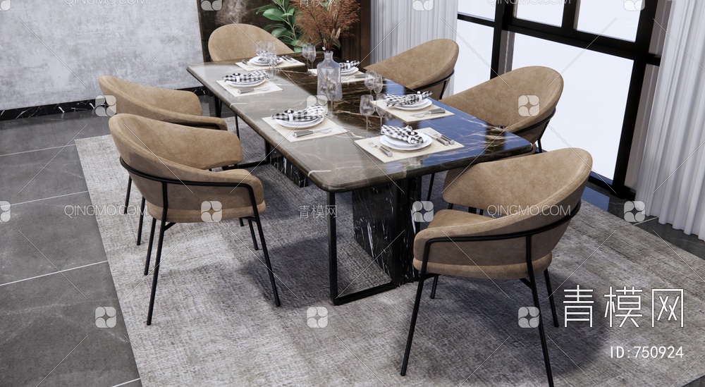餐桌椅 大理石餐桌