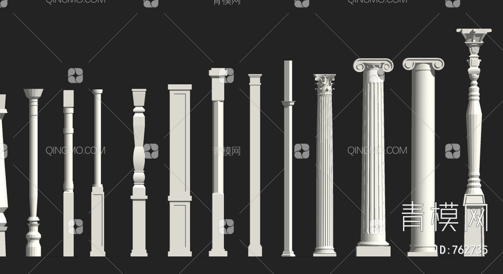 罗马柱石膏装饰柱