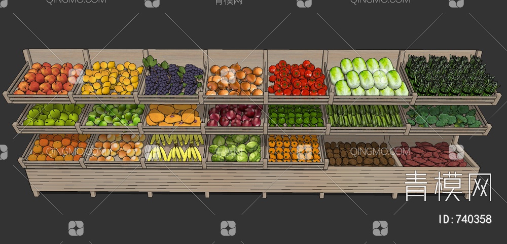超市蔬菜水果售卖区