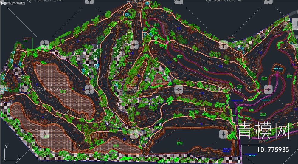 双山高尔夫球场平面布置图