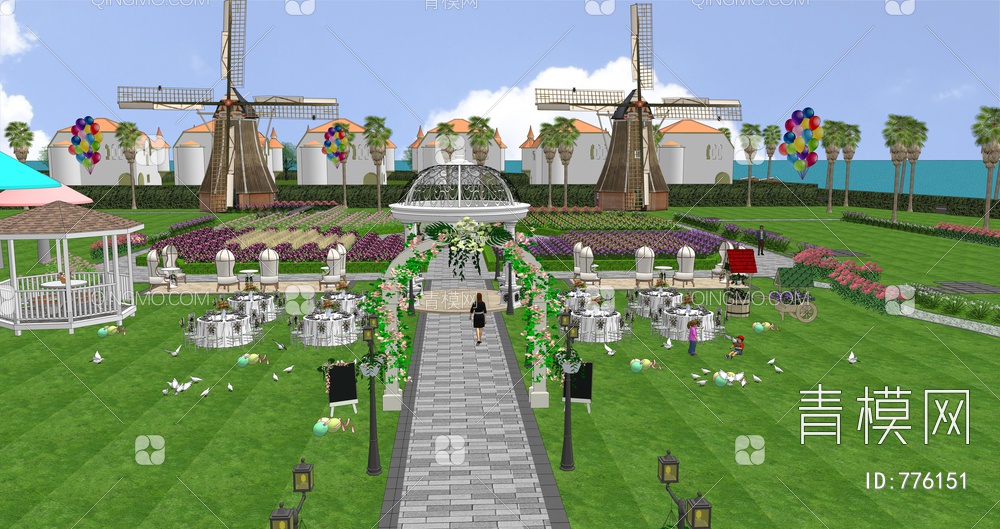 草坪婚礼场景