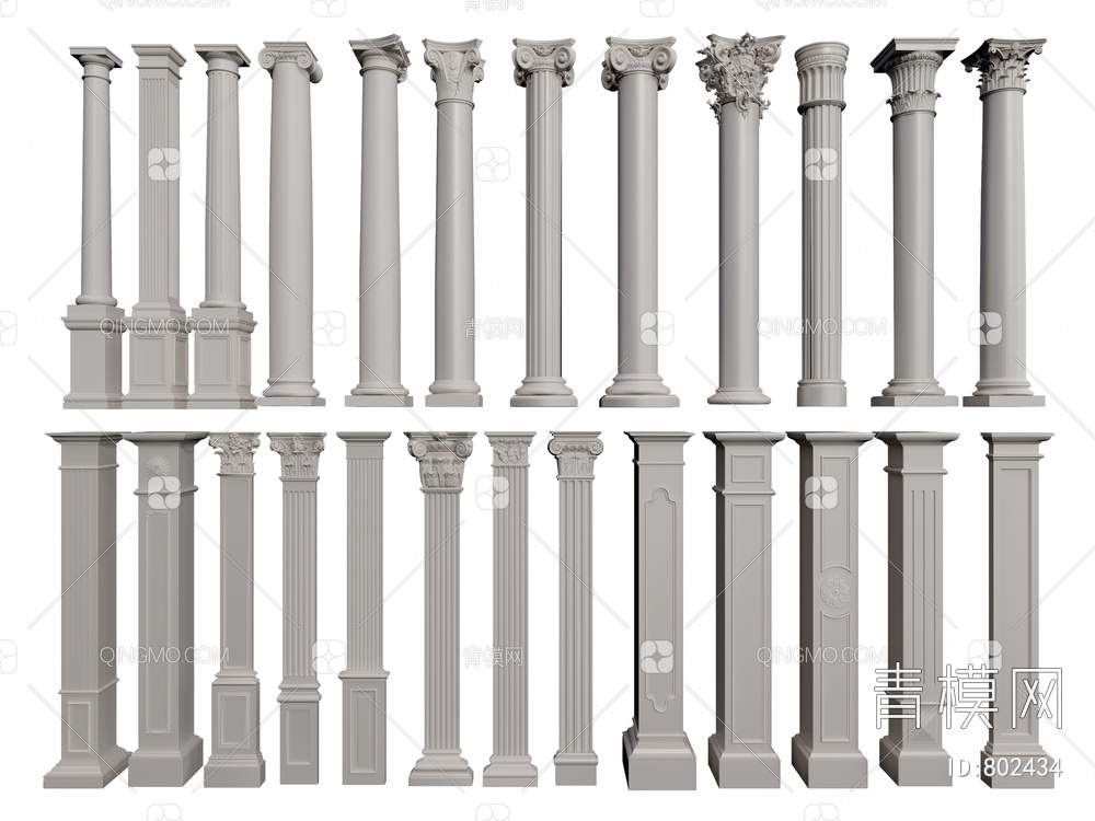 罗马柱 雕花立柱