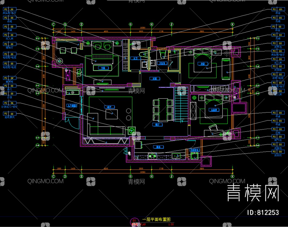 样板房CAD全套施工图