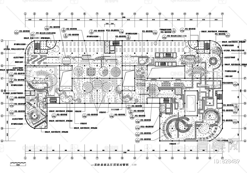 世贸采博城欧美商品商场CAD施工图（共4层）