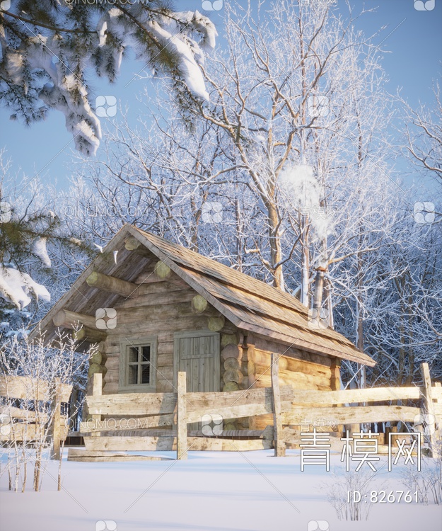 雪景木屋