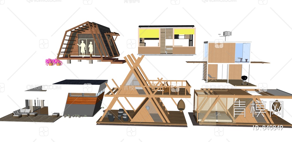 创意建筑小木屋 景区特色小建筑 休闲木屋