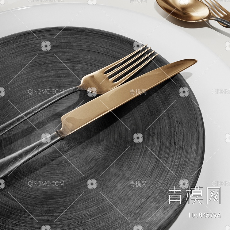 餐具组合  酒杯 盘子 刀叉
