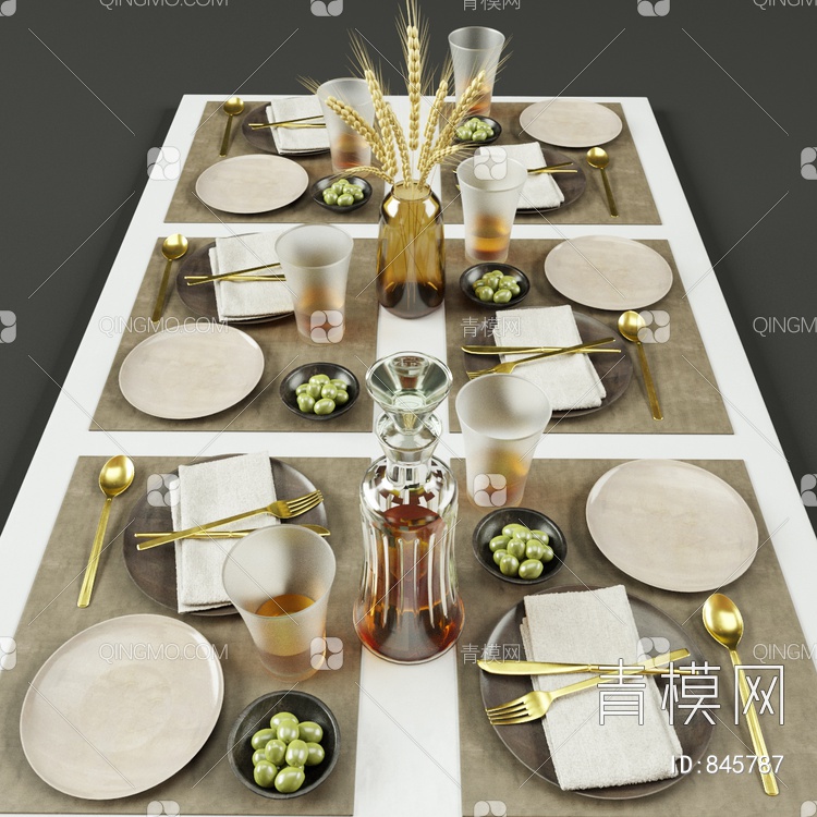 餐具组合 刀叉盘子杯子