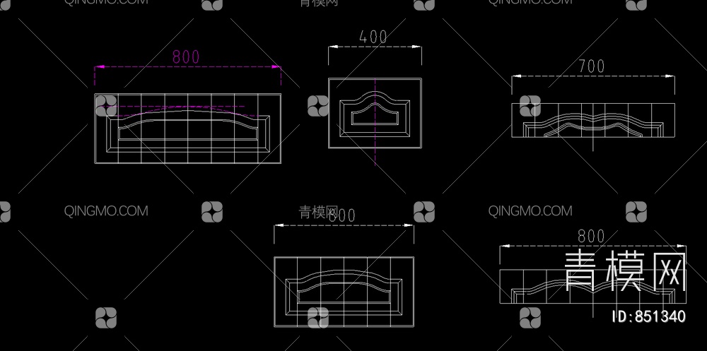 柜体柜门细部大样图六