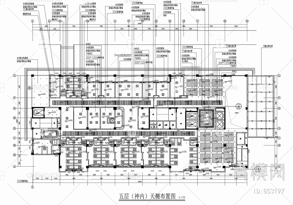 某医院内科综合大楼（1F~13F)CAD施工图
