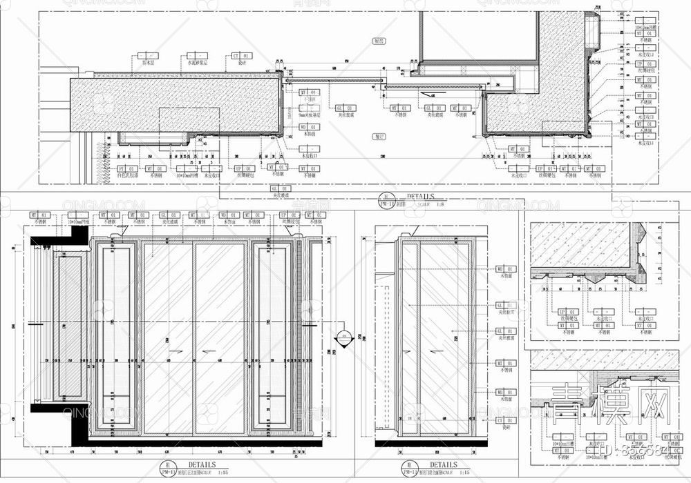 110㎡样板房CAD施工图   私宅  家装