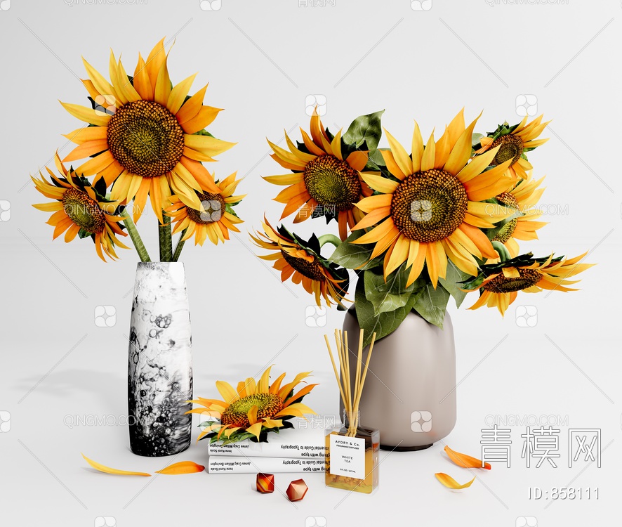 花瓶 向日葵插花