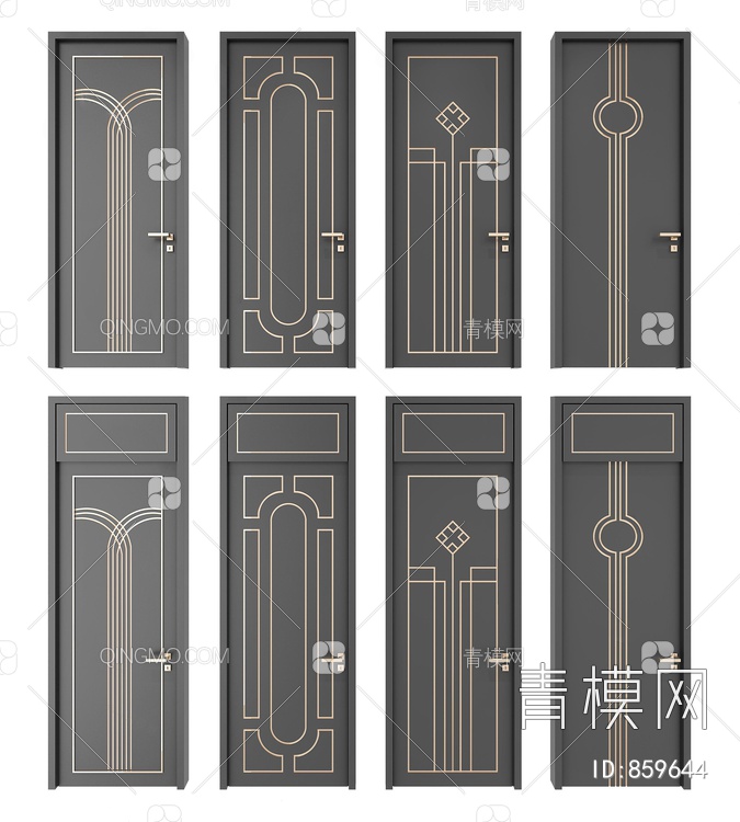单开门 加高门 单开门 木门 房门组合 移门 烤漆门 造型门 门MAX2014