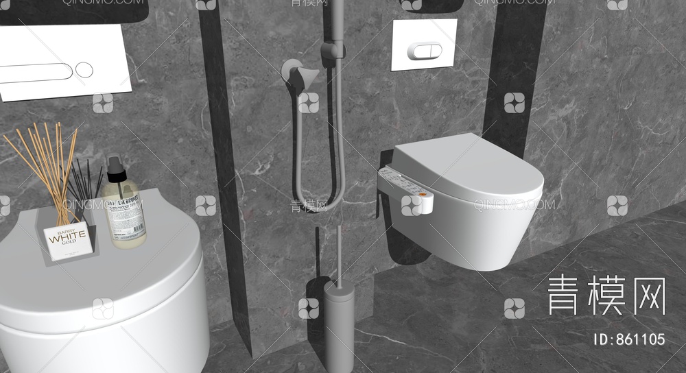 新款智能挂壁马桶 嵌入式坐便器 悬浮挂壁马桶