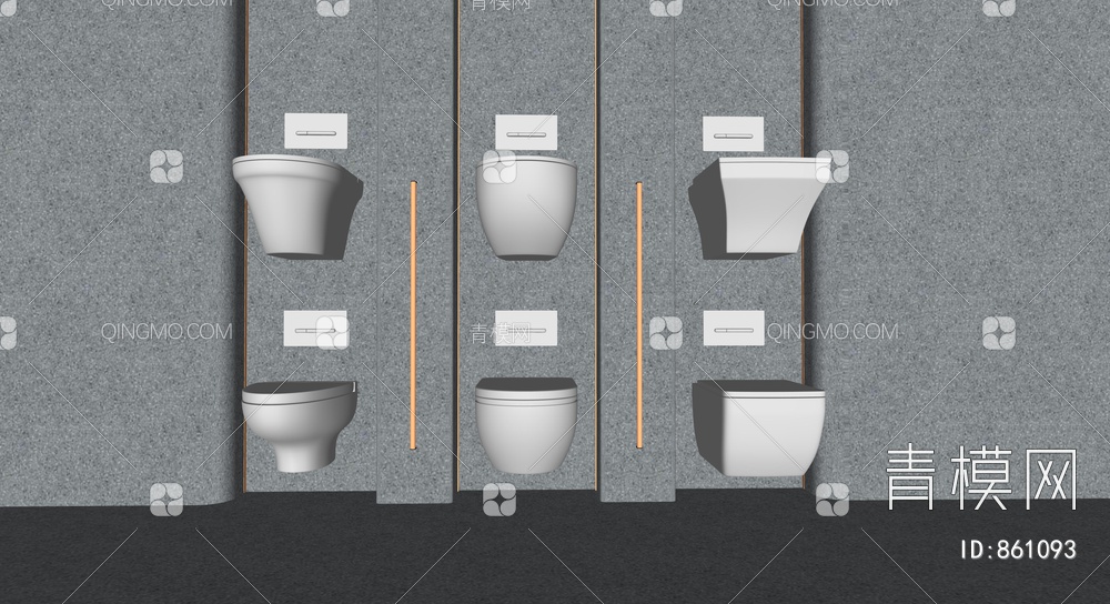 新款智能马桶 嵌入式坐便器 卫生间洁具