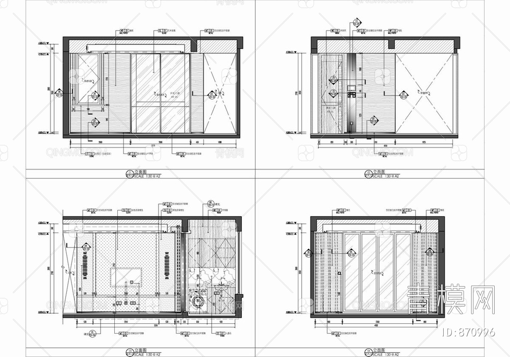 185㎡样板房CAD施工图+效果图+方案文本  洋房样板房  家装 私宅