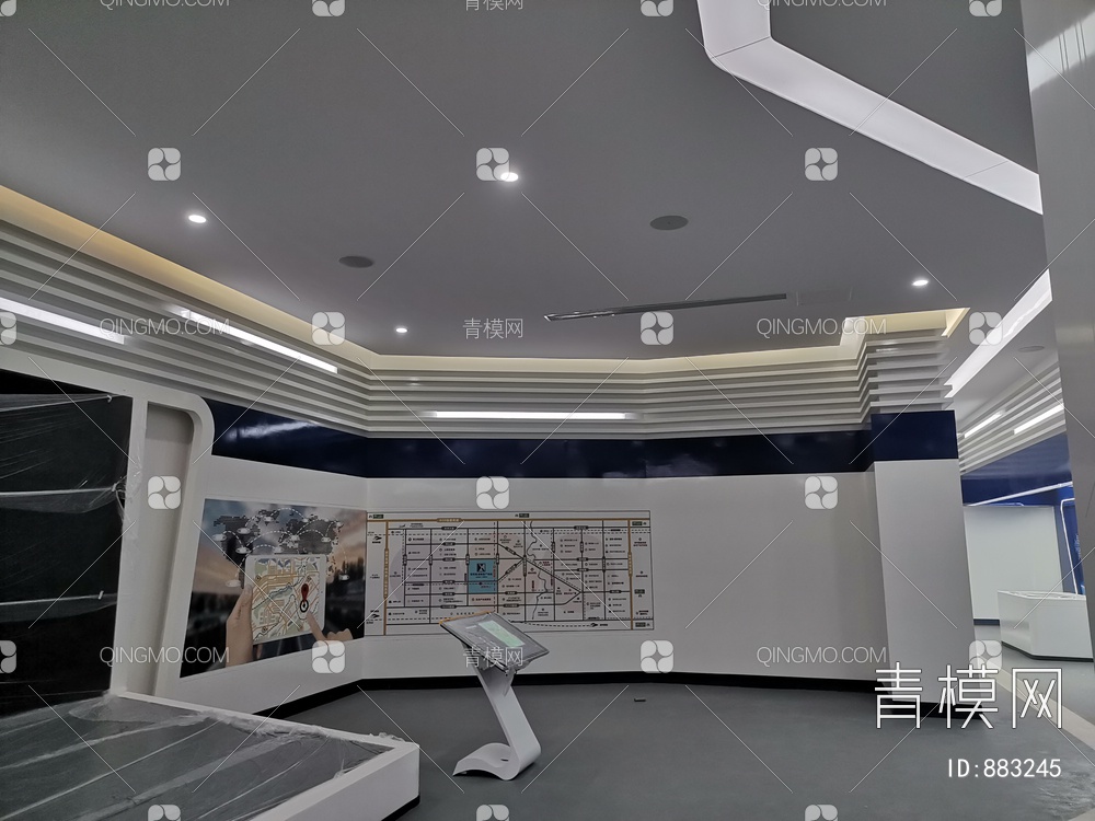 郑州某产业园展厅CAD施工图+实景照片
