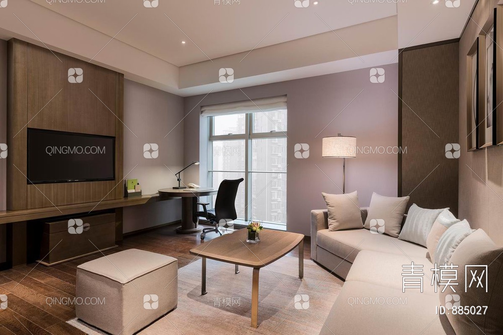 希尔顿酒店85㎡豪华大床房CAD详细施工图  酒店客房