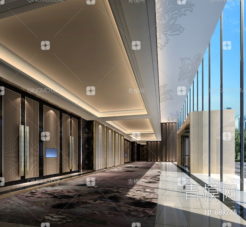 CCD-酒店宴会厅CAD施工图+效果图  餐厅