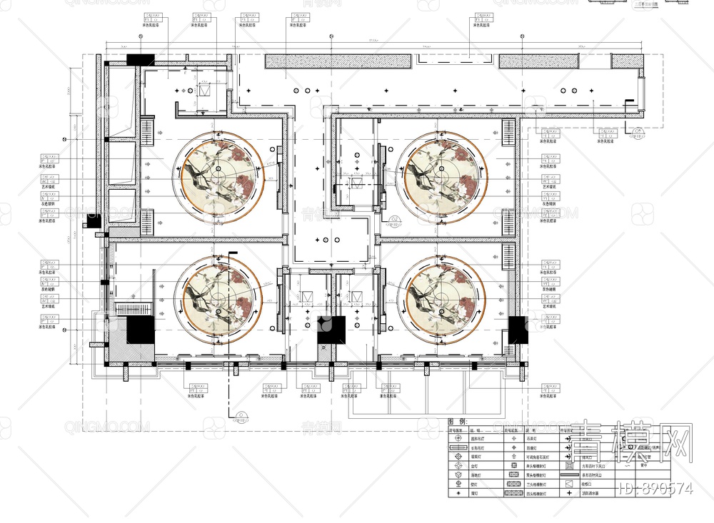 中餐厅包房CAD施工图