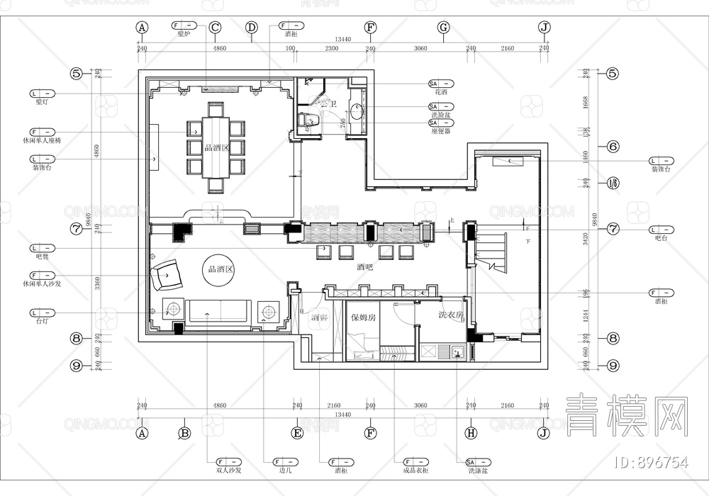 四层双拼别墅CAD施工图 私宅 豪宅 家装