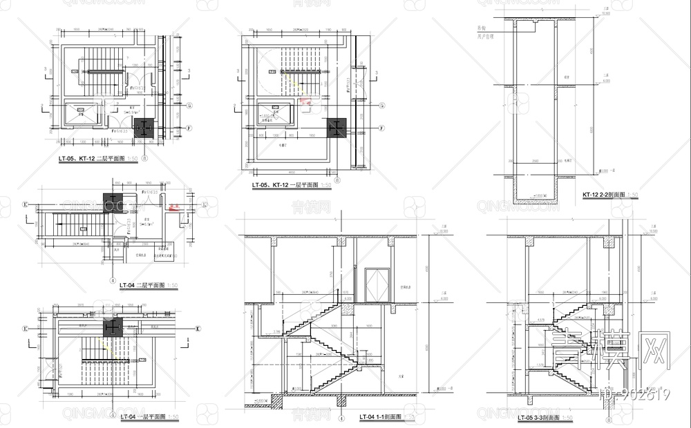 广田总部大厦建筑+给排水设计CAD施工图+效果图+汇报文本