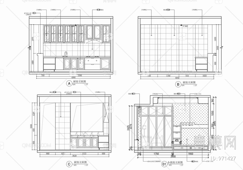 180㎡大平层CAD详细施工图  私宅 豪宅 家装
