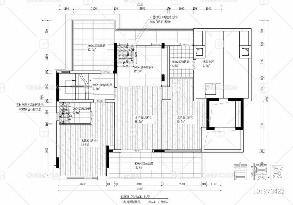 250㎡花园洋房CAD施工图+效果图+汇报文本  私宅 家装