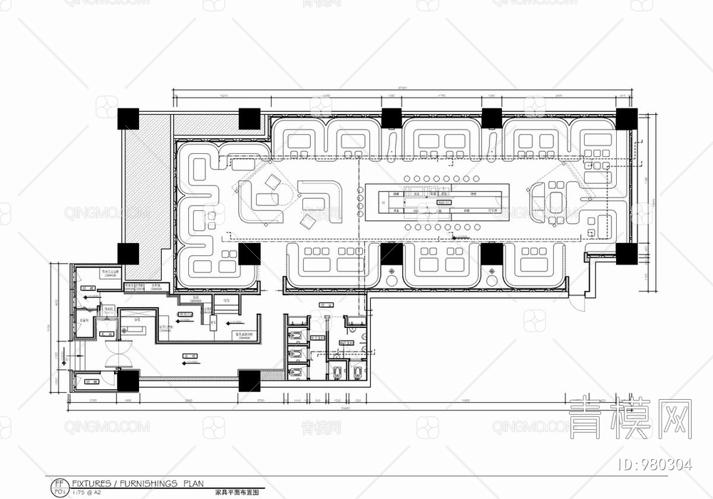 酒吧CAD施工图+效果图 酒吧 清吧 KTV