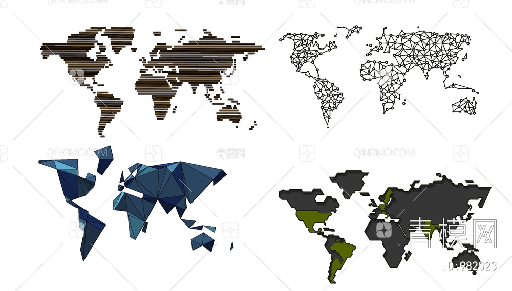 世界地图装饰画